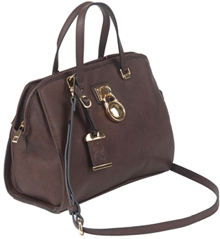 Bulldog Cases 25416 Bulldog BDP028 Satchel Style Purse  Chocolate Brown Leather Satchel Most Sm Pist