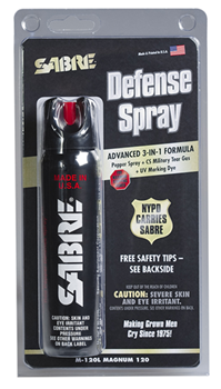 Security Equip 25774 Sabre M120L Magnum Self Defense Pepper Spray 6 3/8" Tall x 1 1/2" Wide 4.36 oz
