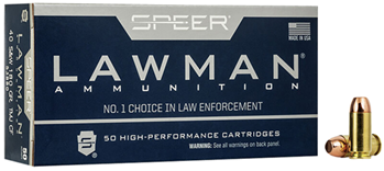 Cci/speer 26913 Speer Ammo 53880 Lawman Clean Fire 40 S&W 180 gr Total Metal Jacket (TMJ) 50 Bx/