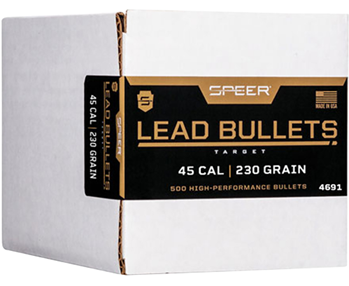 Cci/speer 27034 Speer 4691 Handgun  .45 Cal .452 230 gr Lead Round Nose (LRN) 500 Per Box