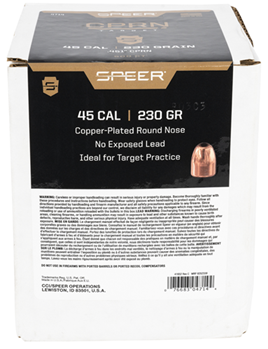 Cci/speer 27039 Speer 4714 Handgun  45 Cal .454 230 gr Round Nose (RN) 500 Per Box