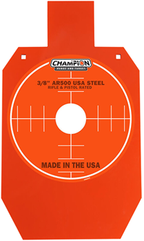Champion Traps 27344 Champion Targets 44906 Center Mass  Pistol/Rifle Gray AR500 Steel 33% IPSC Silho