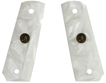 28396 Pachmayr 62001 Custom Grip White Simulated Pearl Panels for 1911 with Ambidextro