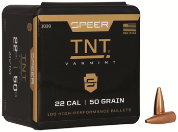 Cci/speer 29006 Speer 1030 TNT  .22 Cal .224 50 gr Jacketed Hollow Point (JHP) 100 Per Box