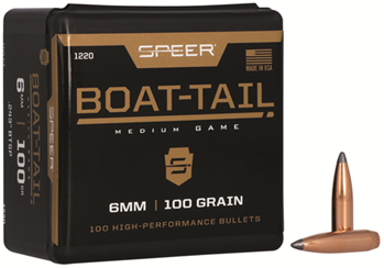 Cci/speer 29018 Speer 1220 Boat-Tail  6mm .243 100 gr Jacketed Soft Point Boat Tail (JSPBT) 100