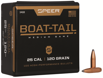 Cci/speer 29027 Speer 1410 Boat-Tail  25 Cal. .257 120 gr Jacketed Soft Point Boat Tail (JSPBT)