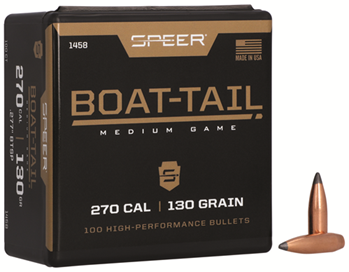 Cci/speer 29034 Speer 1458 Boat-Tail  .277 130 gr Spitzer Boat-Tail Soft Point 100 Per Box