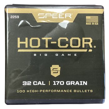 Cci/speer 29085 Speer 2259 Hot-Cor  32 Cal .321 170 gr Soft Point Flat Nose (SPFN) 100 Per Box