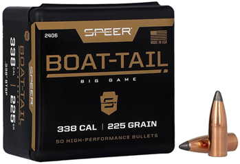 Cci/speer 29090 Speer Bullets 2406 Rifle Hunting 338 Caliber .338 225 GR Spitzer Boat Tail Soft