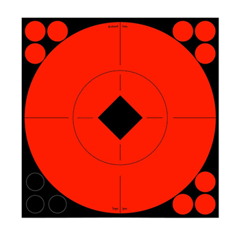 29420 Birchwood Casey 33916 Target Spots  Self-Adhesive Paper Black/Red 8" Bullseye In