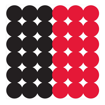 29425 Birchwood Casey 34118 Dirty Bird Repair Pasters Black/Red Adhesive Paper 1" 12 P