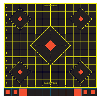 29427 Birchwood Casey 34214 Shoot-N-C Sight-In Self-Adhesive Paper Multi Color 5-Diamo