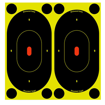29444 Birchwood Casey 34750 Shoot-N-C  Self-Adhesive Paper Handgun Black/Yellow Silhou