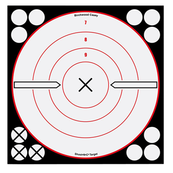 29445 Birchwood Casey 34802 Shoot-N-C  Self-Adhesive Paper Black/White 8" Bullseye Inc