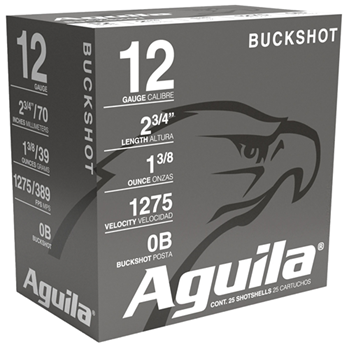 2955 Aguila 1C1200BA Field  12 Gauge 2.75" 1 oz 0 Buck Shot 25 Bx/ 10 Cs