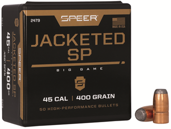 Cci/speer 29643 Speer 2479 Jacketed  45 Cal .458 400 GR Soft Point Flat Nose (SPFN) 50 Per Box
