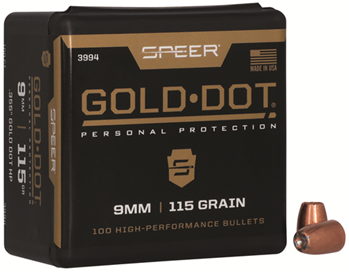 Cci/speer 29654 3994 SPR GOLD DOT .355 115GR HP 100CT