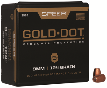 Cci/speer 29657 3998 SPR GOLD DOT .355 124GR HP 100CT