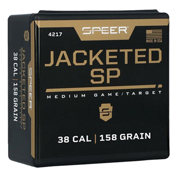 Cci/speer 29668 Speer 4217 Handgun  38 Cal .357 158 gr Jacketed Soft Point (JSP) 100 Per Box