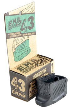 30854 Strike Industries EMPG43B Enhanced Magazine Plate  made of Polymer with Black Fi
