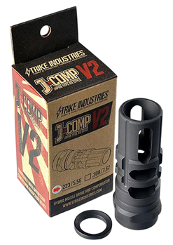 31107 Strike Industries JCOMP2223 JComp Gen2 Black Steel with 1/2"-28 tpi Threads, 2.5