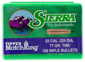 Sierra Bullets 31345 7177 SIERRA TIPPED MK .224 77GR 100CT