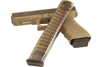 Ets Group 3168 ETS Group GLK-18 Pistol Mags  Clear Extended 31rd 9mm Luger for Glock 26,19,17,3