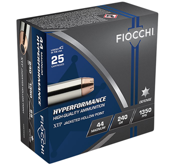 Fiocchi Ammunit 33375 Fiocchi 44XTP25 44 Rem Mag 240GR XTP HP 25Box/20Case