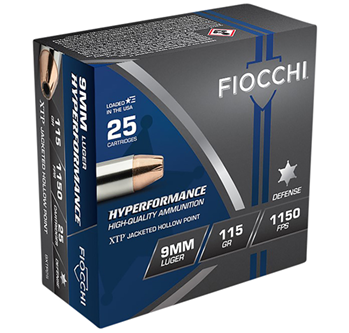 Fiocchi Ammunit 33395 Fiocchi 9XTP25 Extrema 9mm 115GR XTHP 25Box/20Case