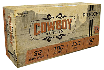 Fiocchi Ammunit 33459 Fiocchi 32LA Cowboy Action  32 S&W Long 100 gr Lead Wadcutter (LDWC) 50 Bx/ 20 C