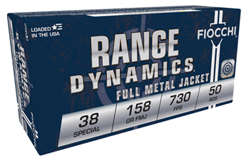 Fiocchi Ammunit 34024 Fiocchi 38GUS Pistol Shooting Dynamics 38 Special 158GR FMJ 50Box/20Case