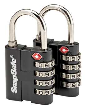 Snap Safe 34070 SnapSafe 76020 TSA Lock Resettable Open With Combination Metal 2 Per Pkg