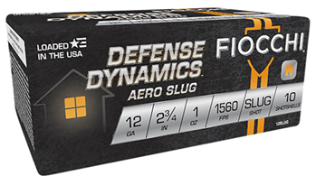 Fiocchi Ammunit 34347 Fiocchi 12SLUG Defense Dynamics Aero Slug 12 Gauge 2.75" 1 oz Rifled Slug Shot 1