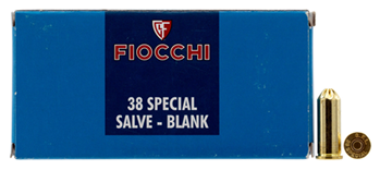 Fiocchi Ammunit 34619 Fiocchi 38BLANK Pistol   38 Rimmed 50 Bx/ 20 Cs