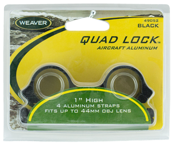 35046 Weaver Mounts 49052 Quad-Lock Rings Quad Lock High 1" Diameter Gloss Black