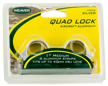 35072 Weaver Mounts 49055 Quad-Lock Rings Quad Lock Medium 1" Diameter Silver