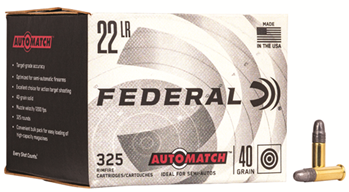 Federal AM22 Champion Training 22 Long Rifle (LR) 40 GR Lead Round Nose 325 Bx/
