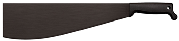 36808 Cold Steel 97LHM Heavy  14.63" Black Matte Baked-On Anti Rust 1055 Carbon Steel