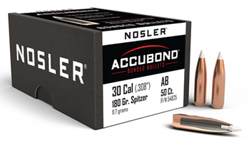 36970 Nosler 54825 AccuBond  30 Caliber .308 180 GR Spitzer Point 50 Per Box