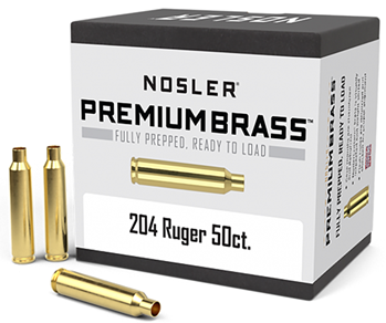 36977 Nosler 10056 Unprimed Cases  204 Ruger Rifle Brass 50 Per Box
