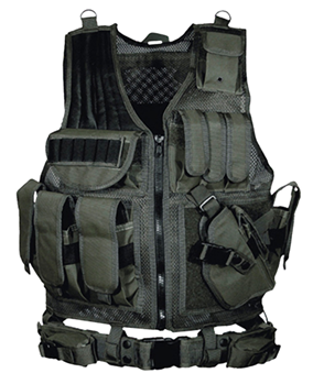 Lake City 37338 UTG PVC-V547BT Tactical Vest Nylon Mesh One Size Fits Most Black