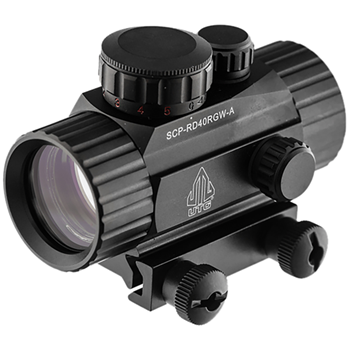 UTG SCP-RD40RGW-A CQB Dot Sight  Black Anodized Hardcoat 1x 30mm 38mm Tube 4 MOA