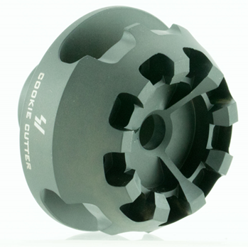 37702 Strike Industries CCCOMP308 Cookie Cutter Comp Black Matte Steel with 5/8"-24 tp
