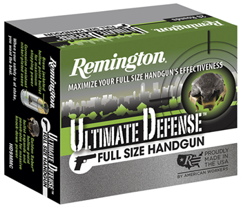 3790 Remington Ammunition 28948 Ultimate Defense  9mm Luger +P 124 gr Brass Jacket Ho