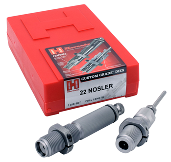Hornady Mfg Co 38213 Hornady 546207 Custom Grade Series III 22 Nosler 3-Die Set
