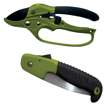 Gsm Outdoors 38378 HME HCP2 Hunter's Combo Pack 7" Folding Saw Polymer Black with Shears