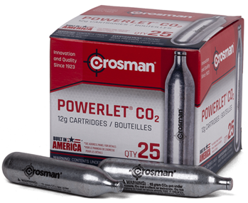 39124 Crosman 2311 Powerlet CO2 Cartridges 12 Grams Stainless 25pk