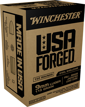 Winchester Ammu 394 Winchester Ammo WIN9S USA Forged  9mm Luger 115 gr Full Metal Jacket (FMJ) Steel