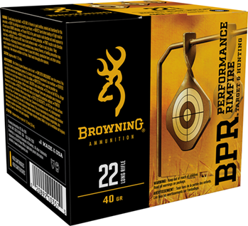 Browning Ammuni  Browning Ammo B194122400 BPR  22 LR 40 gr Lead Round Nose (LRN) 400 Bx/ 4 Cs