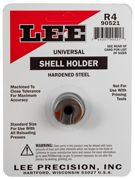 40510 Lee Precision 90521 Shell Holder Universal #4 Steel 1 Casing 0.05 lbs